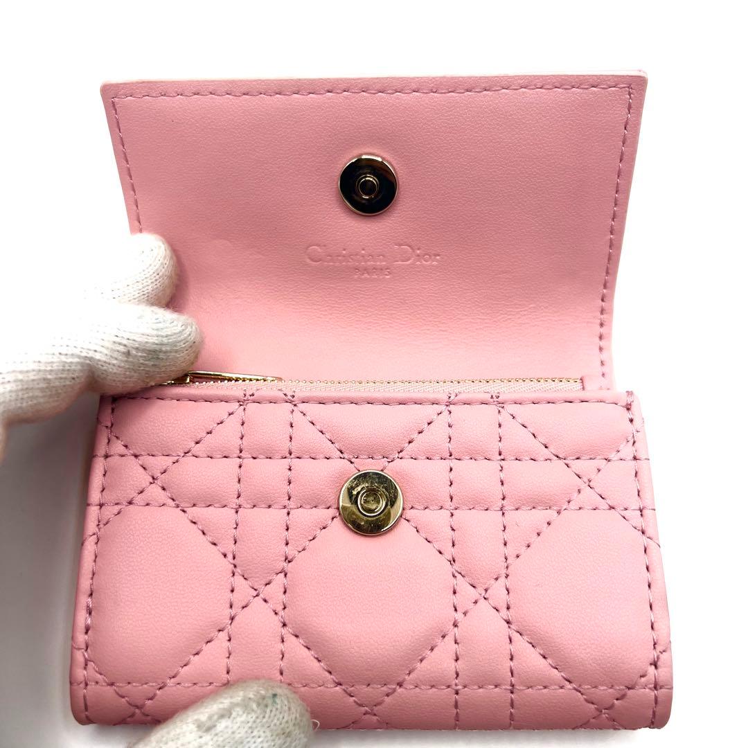 ディオール　ケース　マイディオールグライシンウォレット　ピンク　カナージュ