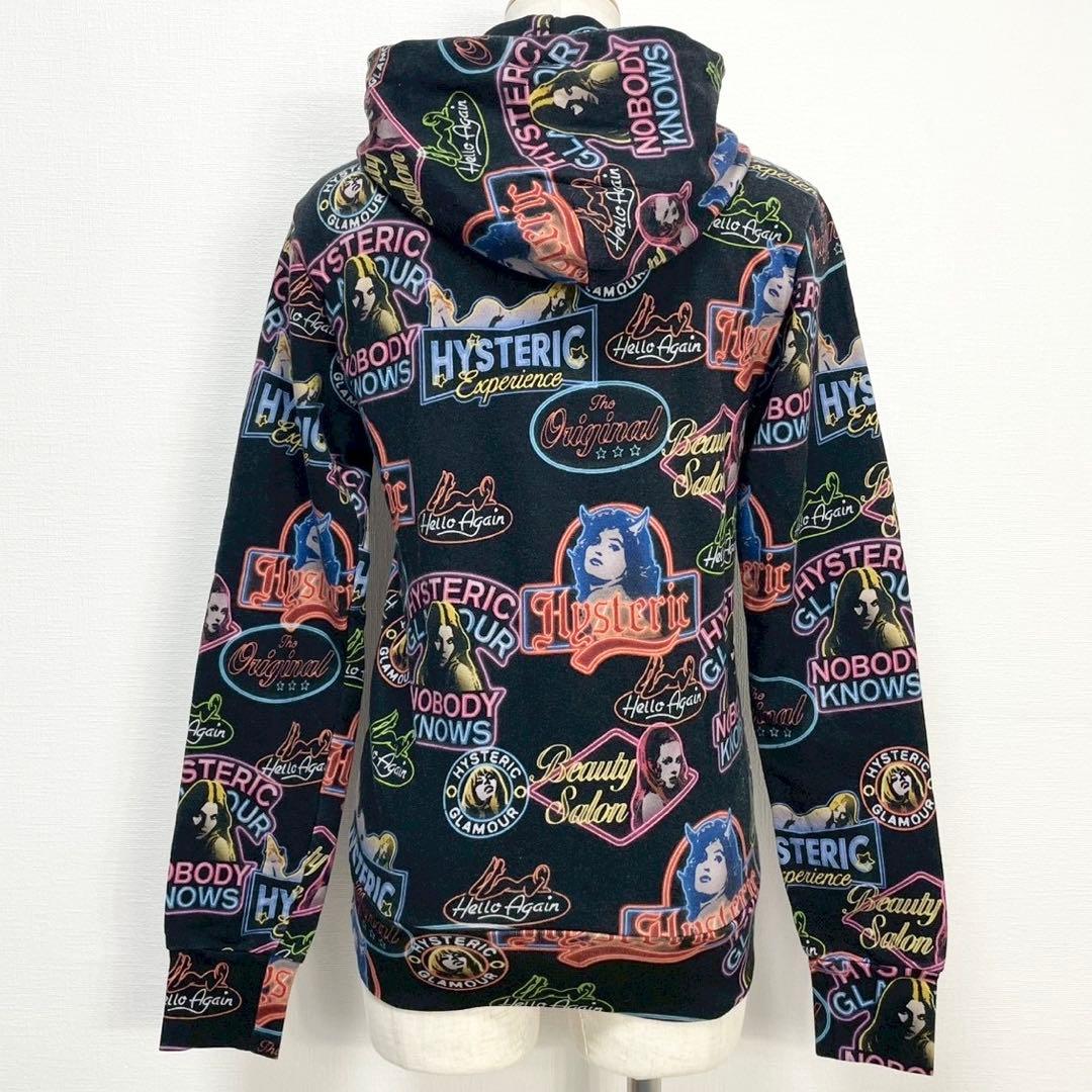 y2k❤️HYSTERIC GLAMOUR ヒスガール ネオンロゴ ジップパーカー
