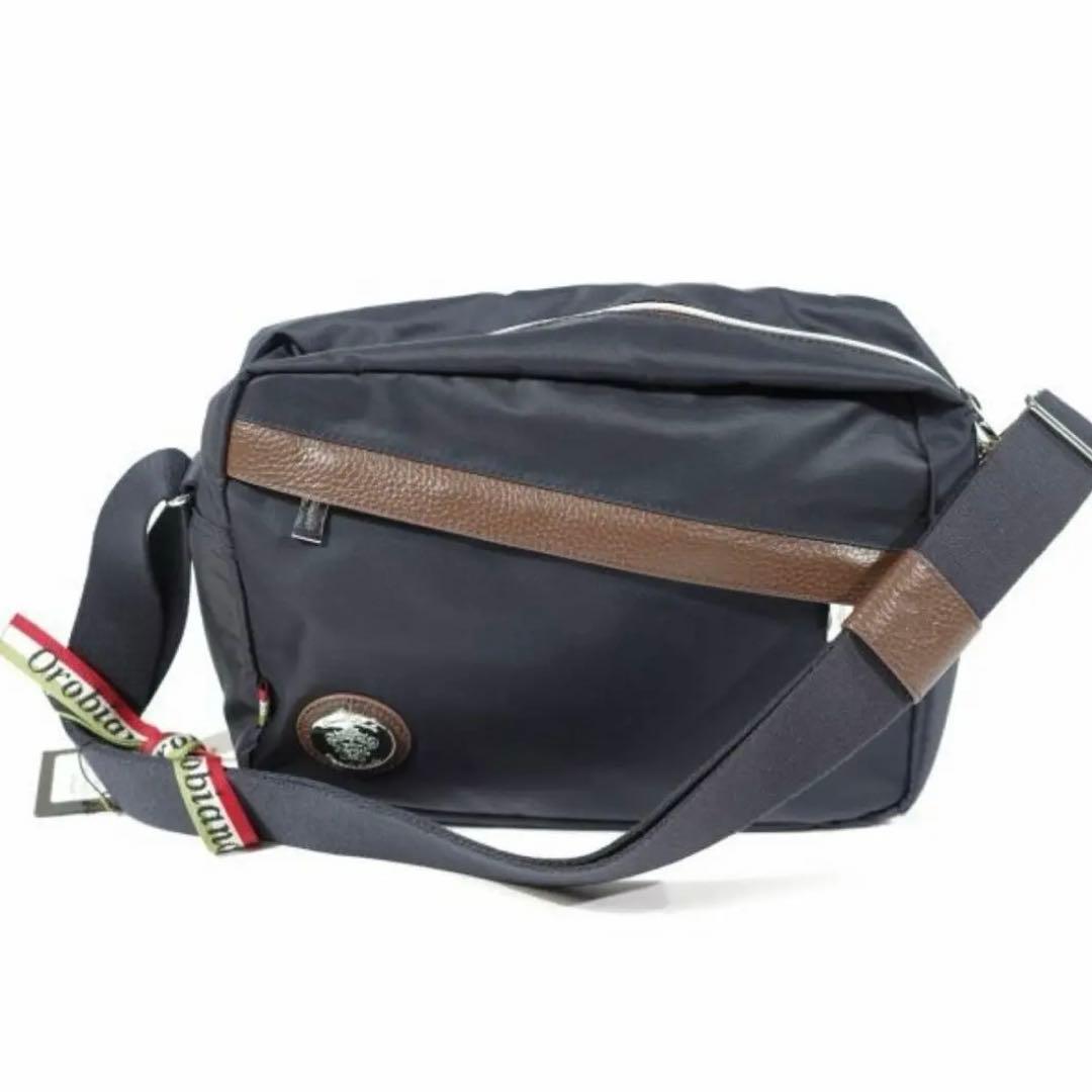 新品 稀少 オロビアンコ イタリア製 ショルダー 軽量 GLOPPINO 紺