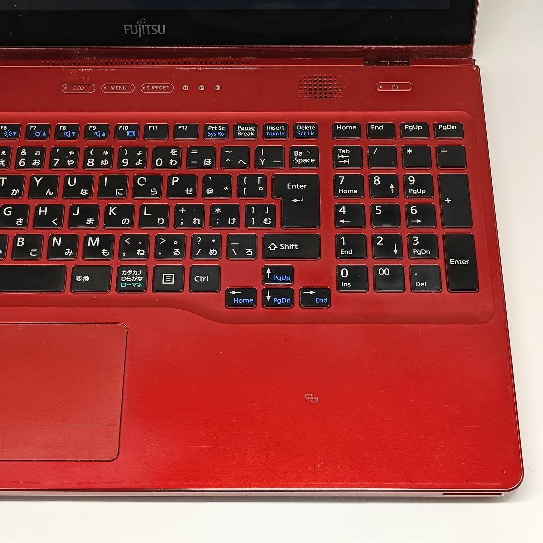 【富士通】AH77 高性能i7 SSD512GB 16GB レッド ノートPC