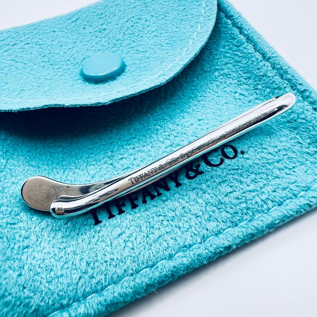 美品　ティファニー　ティアドロップ　ネクタイピン　クリップ　バー　シルバー