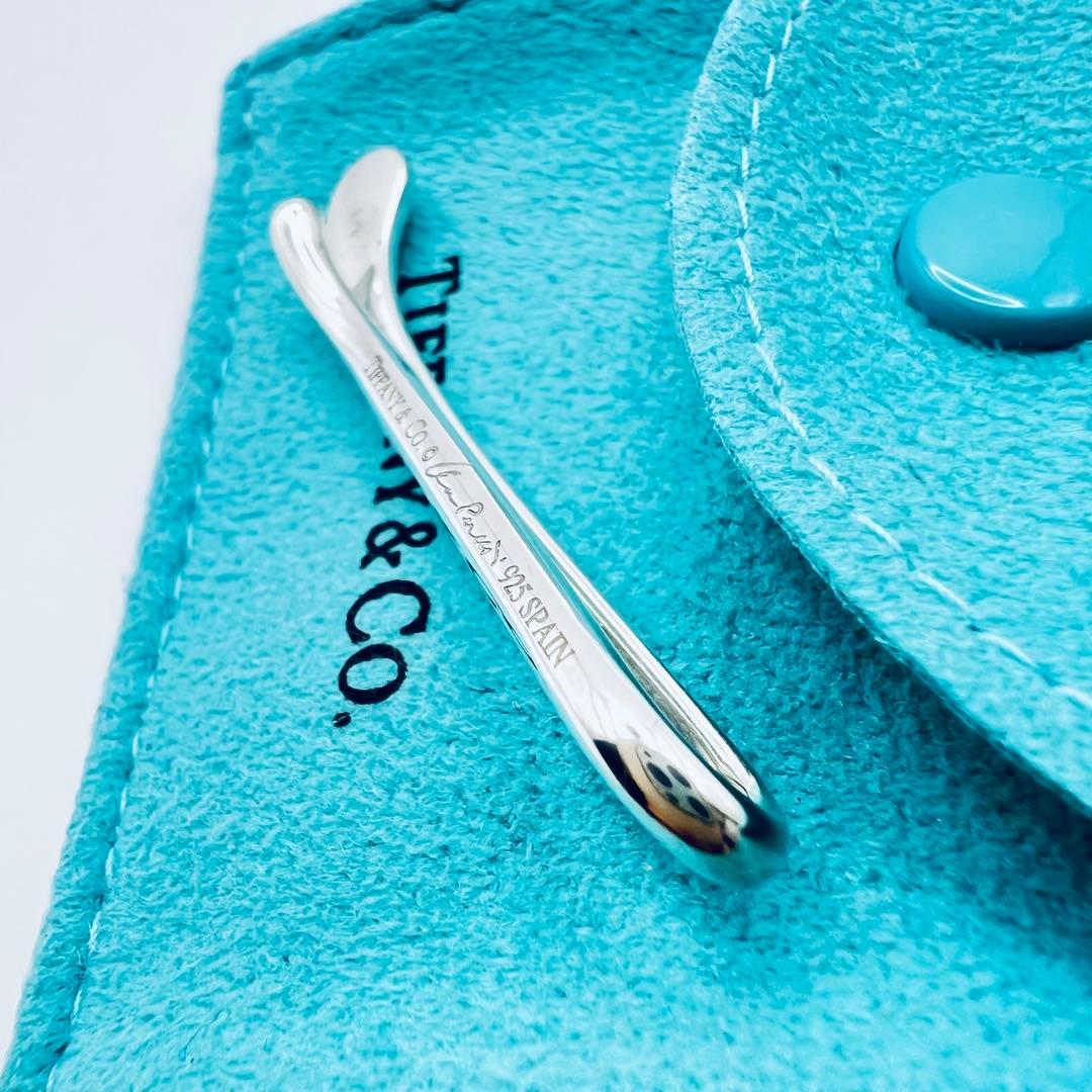 美品　ティファニー　ティアドロップ　ネクタイピン　クリップ　バー　シルバー