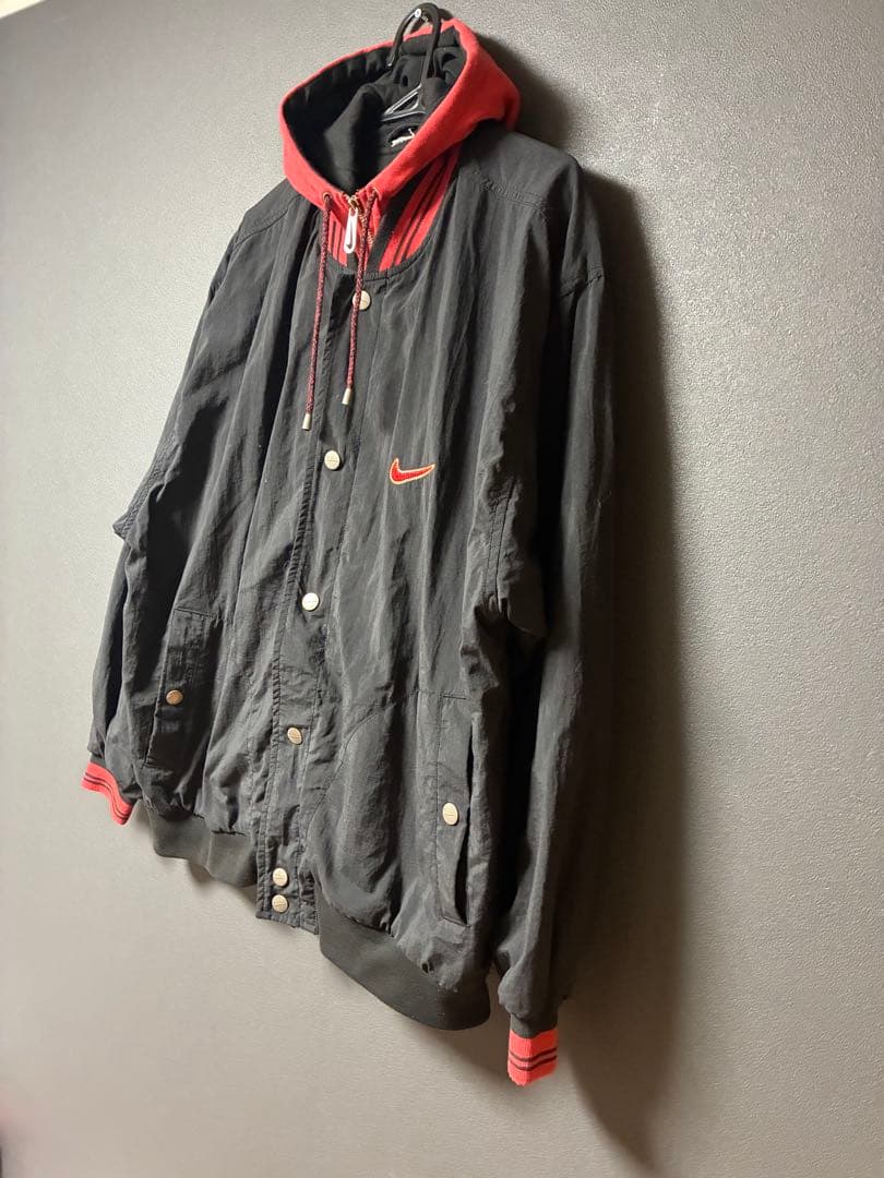 NIKE 90s ビックスウォッシュ 銀タグ フード付きナイロンジャケット