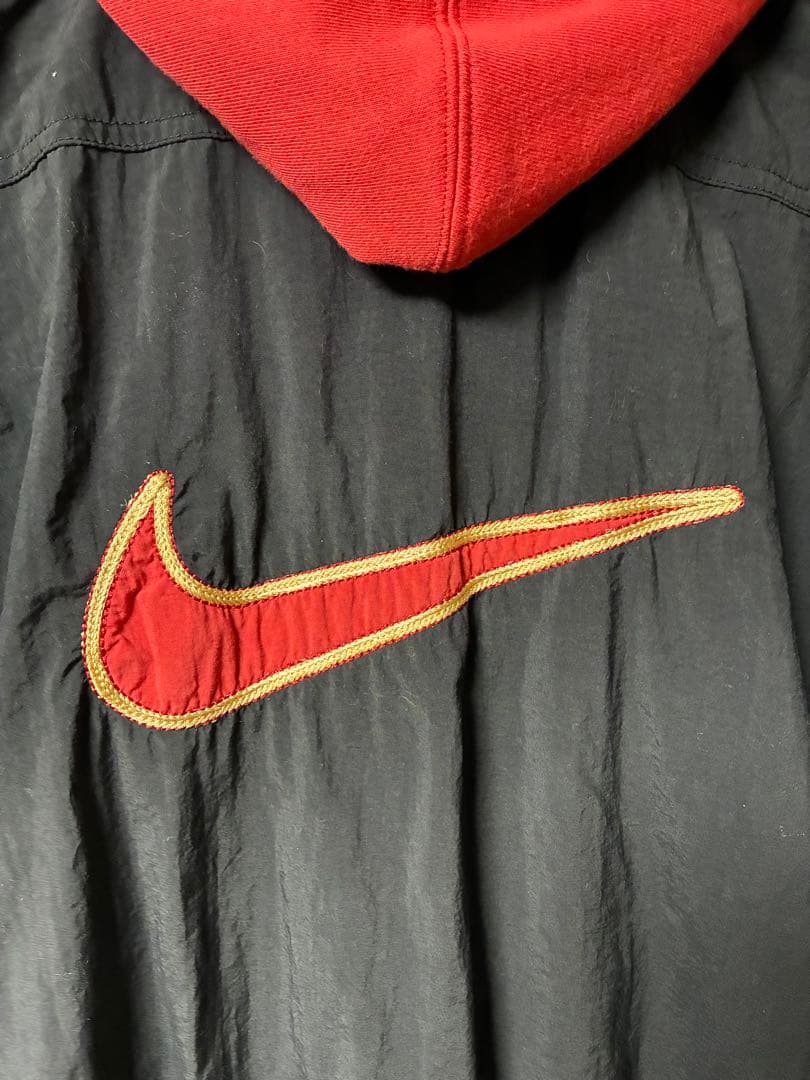 NIKE 90s ビックスウォッシュ 銀タグ フード付きナイロンジャケット