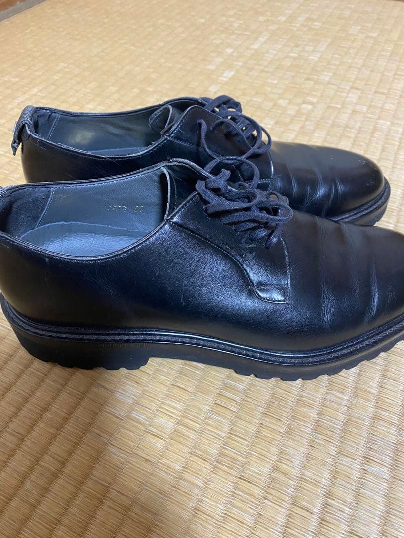 ダブルエイチ　WH プレーントゥ　黒