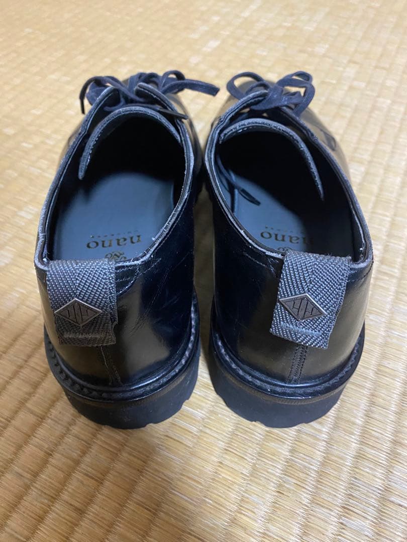 ダブルエイチ　WH プレーントゥ　黒