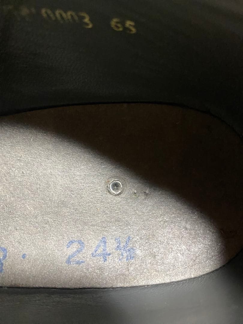 ダブルエイチ　WH プレーントゥ　黒