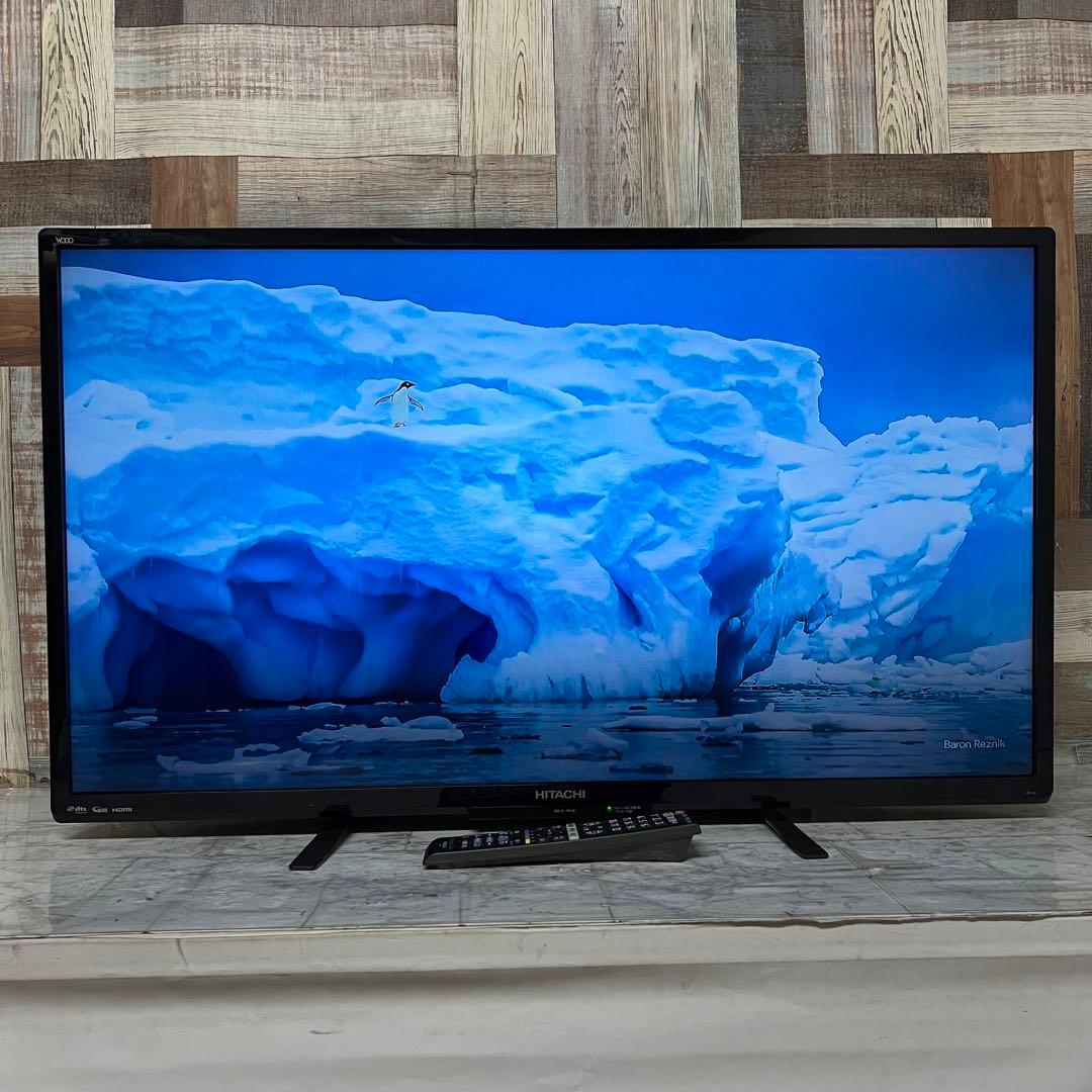 即日受渡❣️全国送料込日立40型液晶テレビ外付HDD録画可 臨場感溢れるサウンド