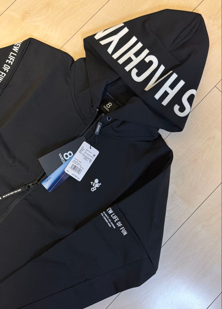 【完売品】8yards Tagline BIG HOODIE パーカー　ブラック