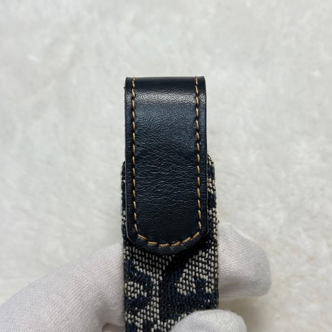 美品 Christian Dior トロッター柄 ベルト CD金具 ゴールド金具
