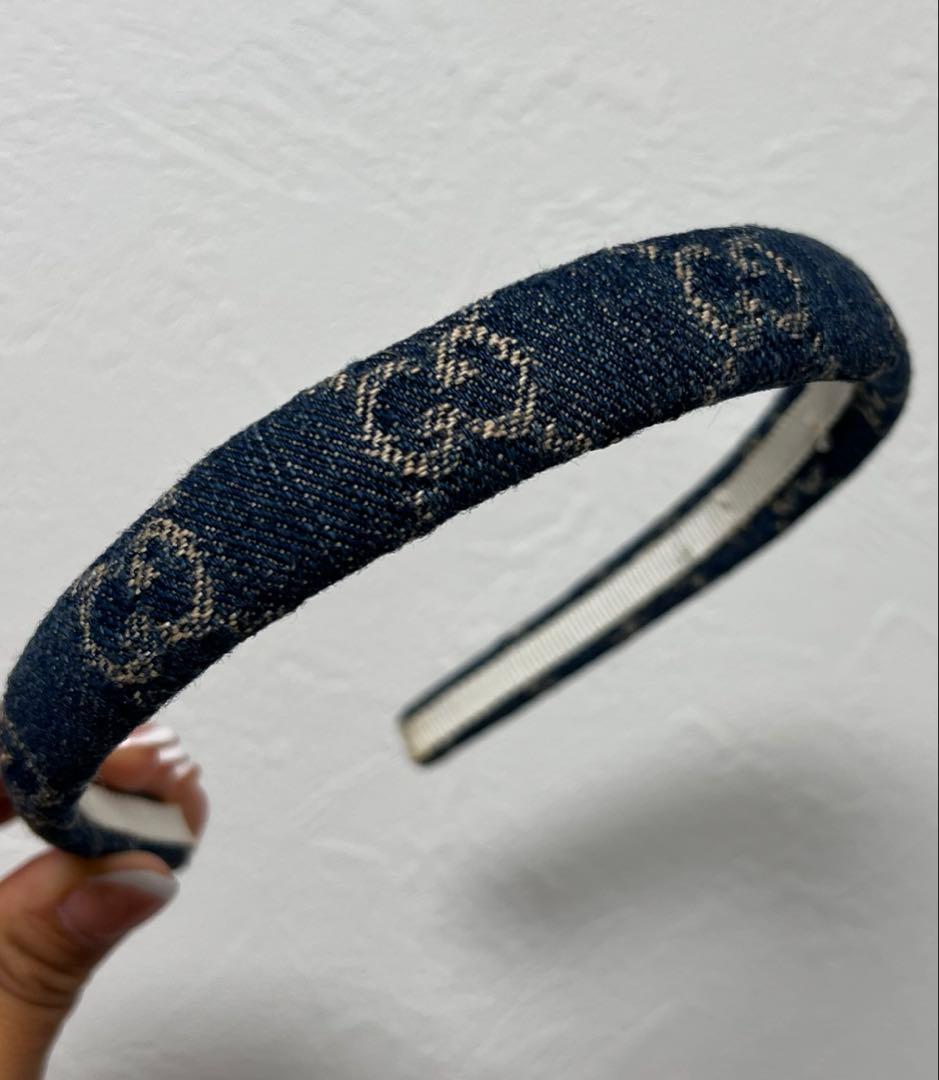 GUCCI GGロゴ ネイビー カチューシャ