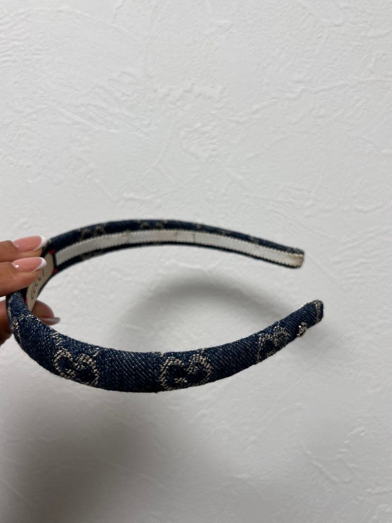 GUCCI GGロゴ ネイビー カチューシャ