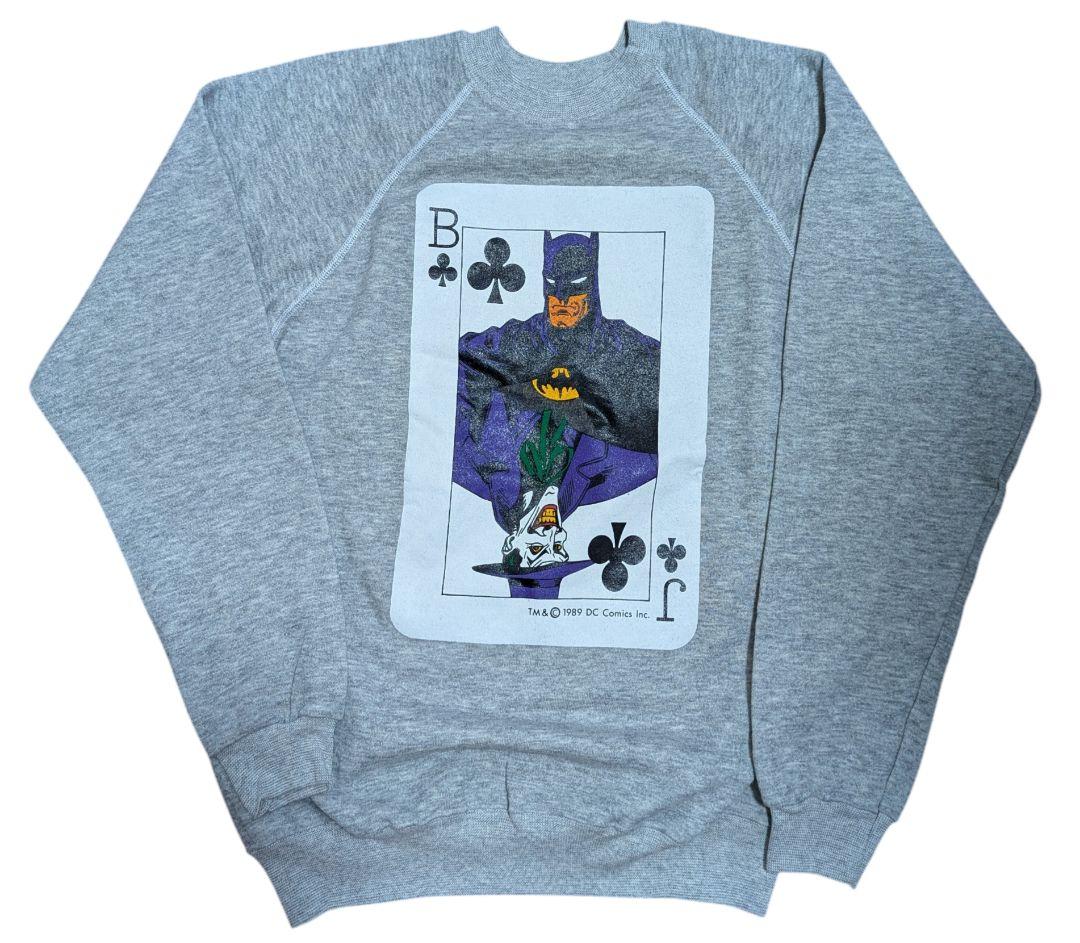 ビンテージ80sバットマン　ジョーカー　トランプ　スウェットLヘインズ