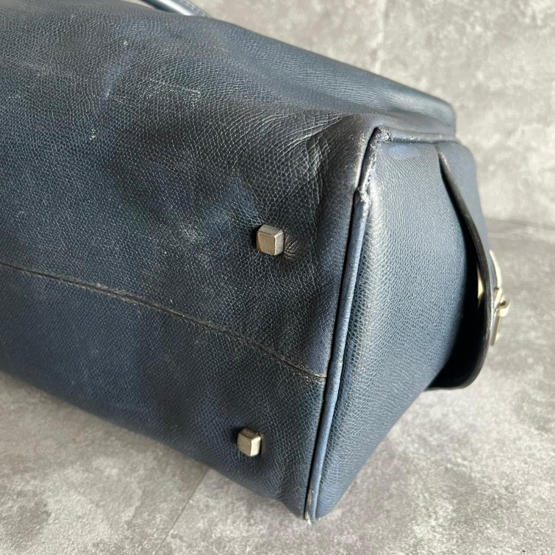 ⭐️Valextra⭐️ヴァレクストラ ボストンバッグ ネイビー レザー 大容量