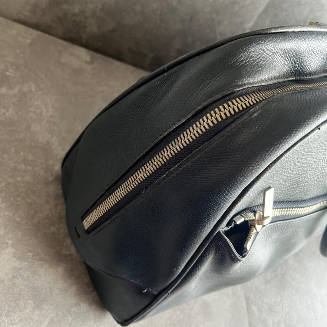 ⭐️Valextra⭐️ヴァレクストラ ボストンバッグ ネイビー レザー 大容量