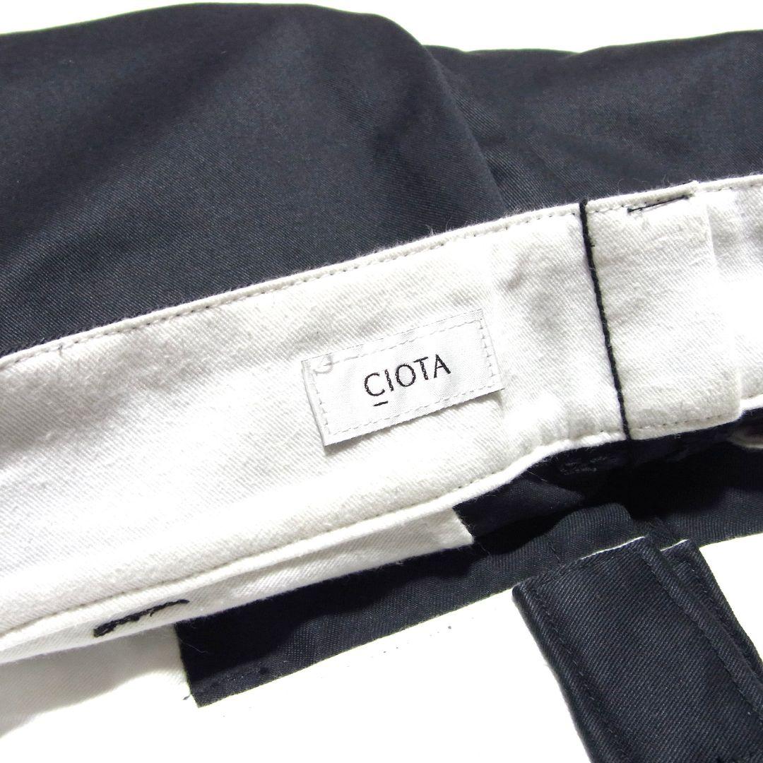CIOTA シオタ スビンコットン ポリエステル ツイル ワークパンツ 3 黒