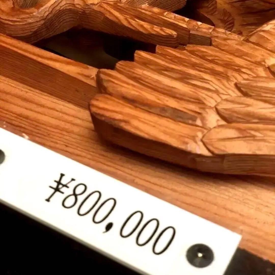 【井波彫　特殊彫り 欄間】千羽鶴 木彫り 彫刻