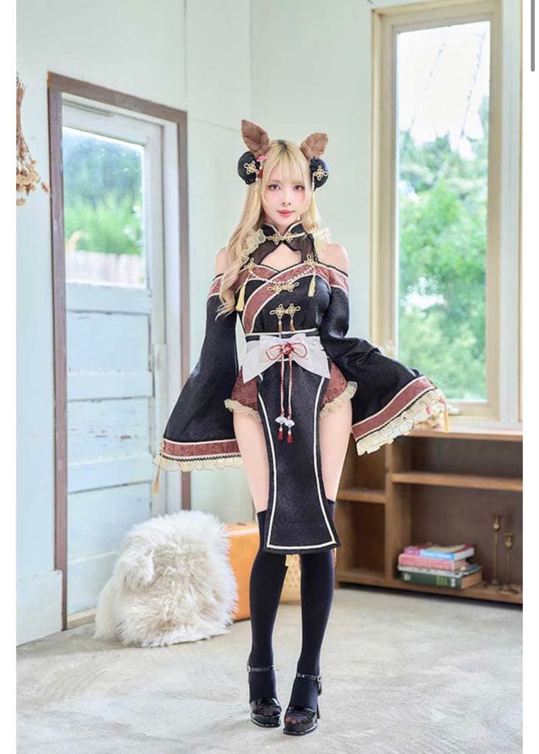 ブラックチャイナテールホースドレス【Malymoon/マリームーン】