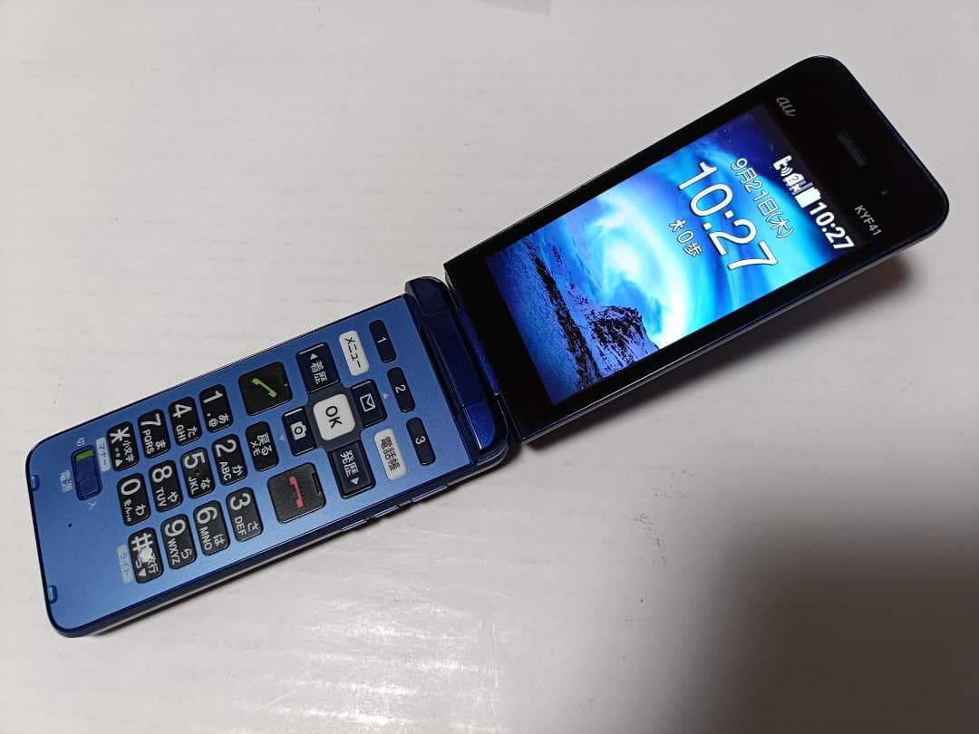 ☆ au かんたんケータイ KYF41 ロイヤルブルー #2