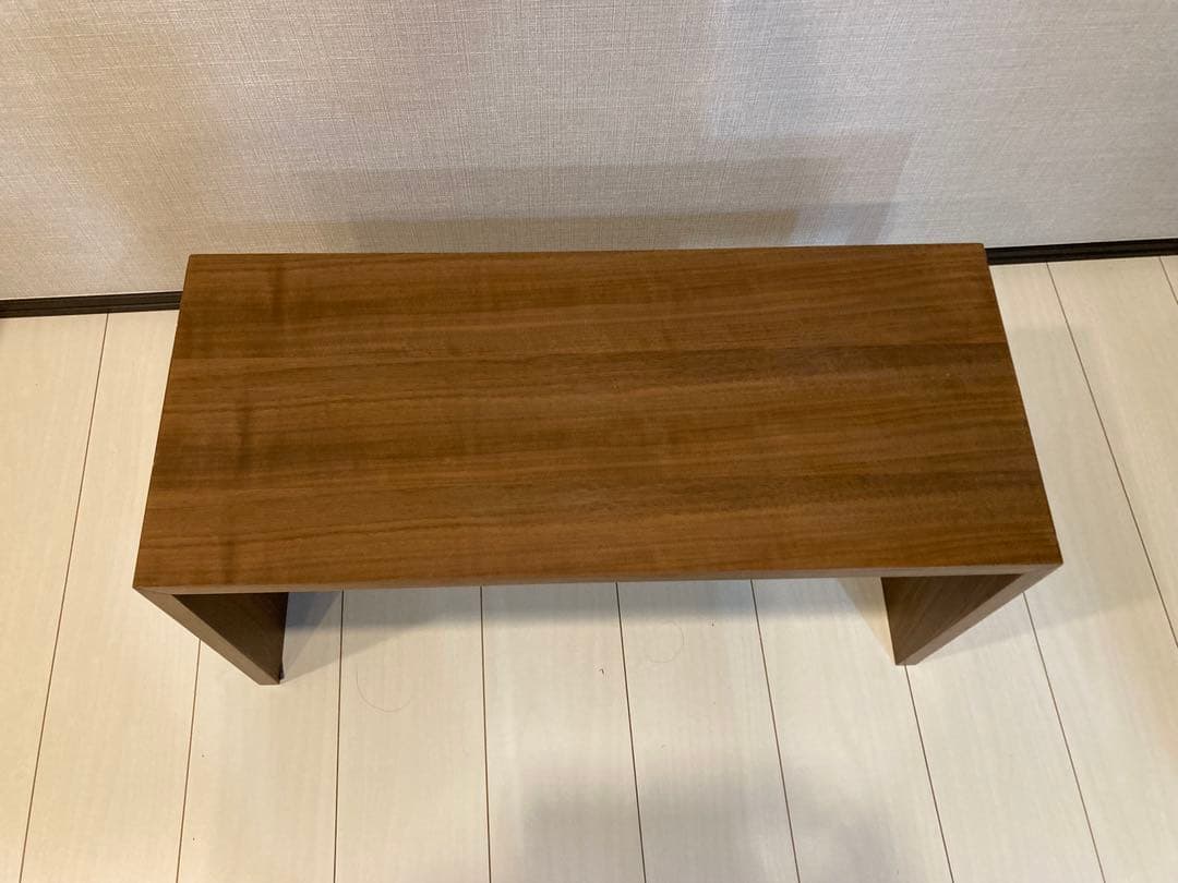 無印良品　コの字の家具・積層合板・ウォールナット材70㎝