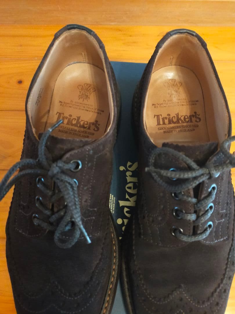 Tricker's バートン　スエードウィングチップ　7-5