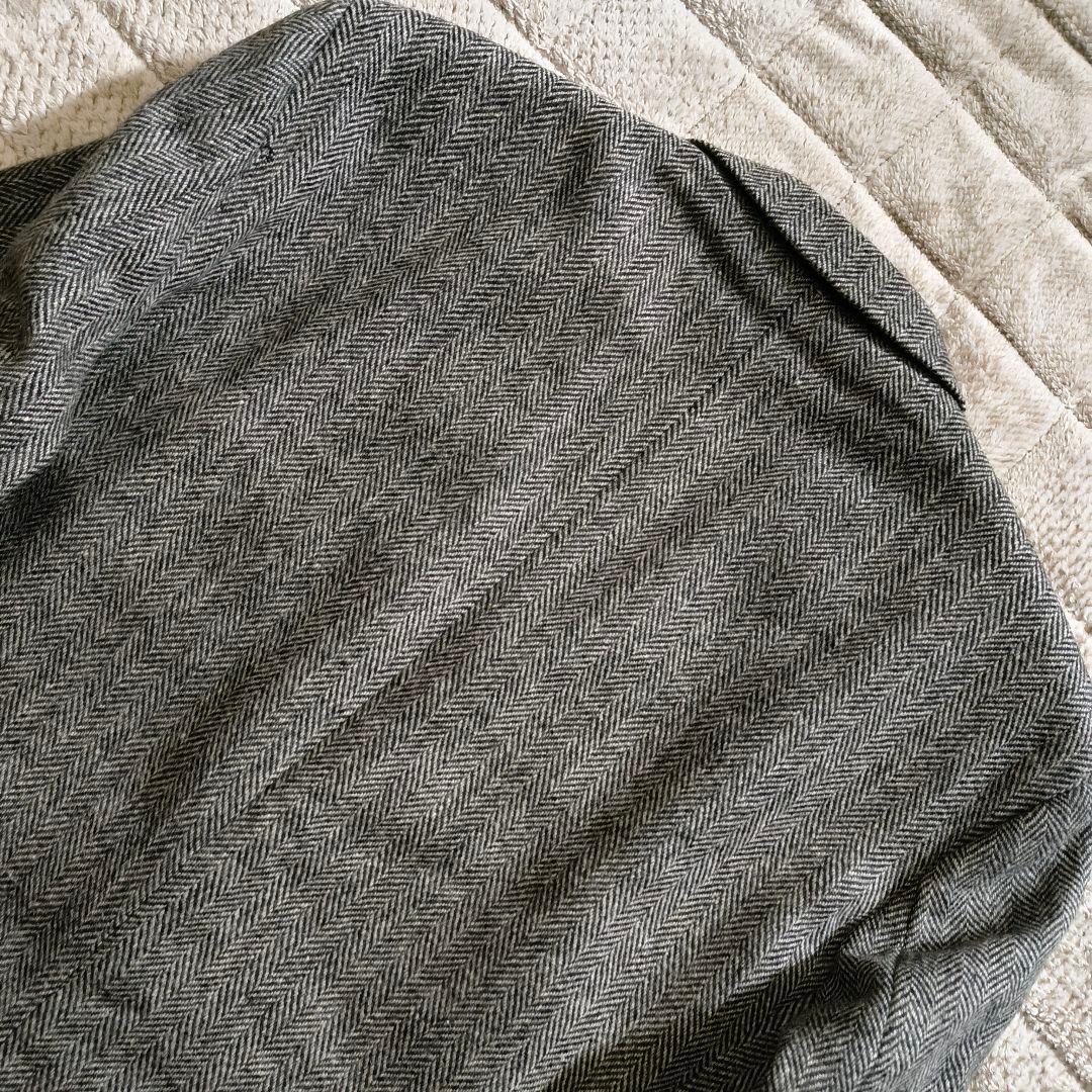 XL相当 テーラード ヘリンボーン エルボーパッチ くるみボタン