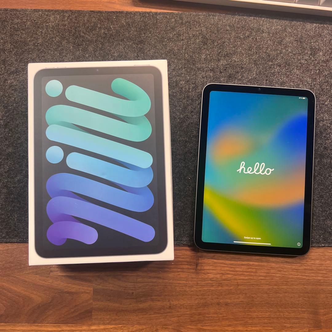 Apple iPad mini6 スペースグレー 64GB wi-fi カバー付