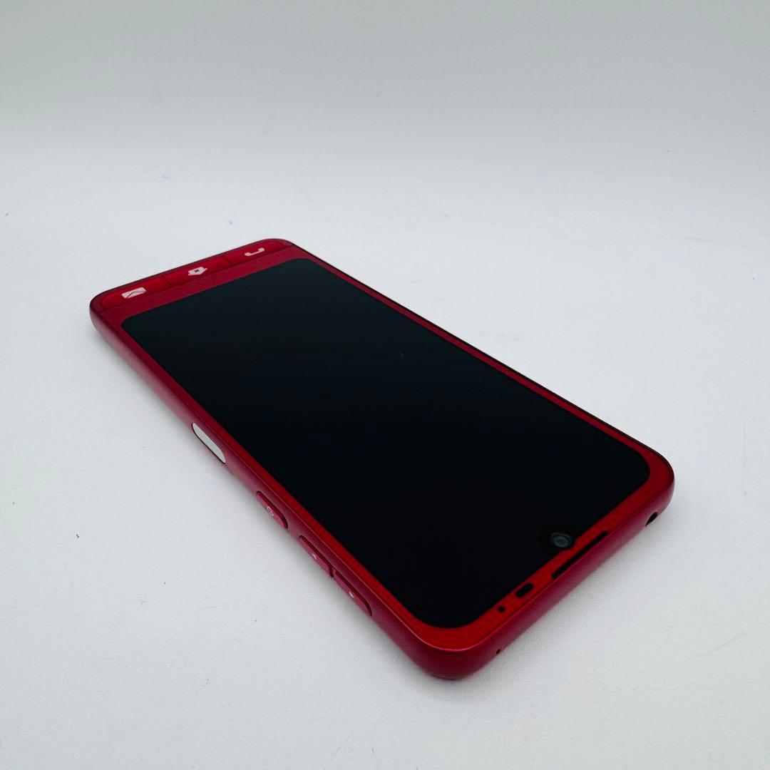 【美品】SHARP シンプルスマホ6 A201SH 本体 SIMフリー レッド