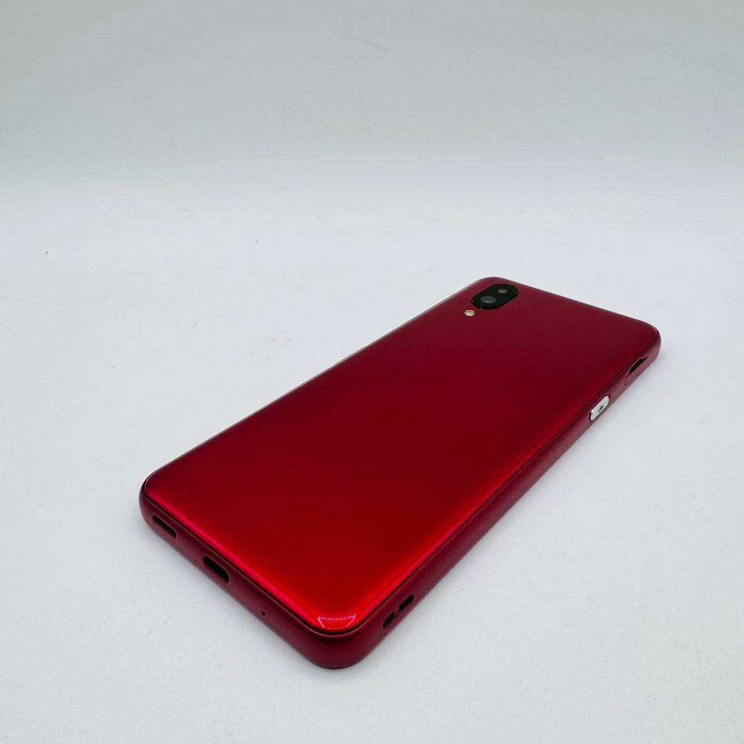 【美品】SHARP シンプルスマホ6 A201SH 本体 SIMフリー レッド