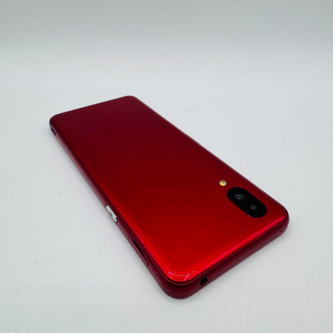 【美品】SHARP シンプルスマホ6 A201SH 本体 SIMフリー レッド