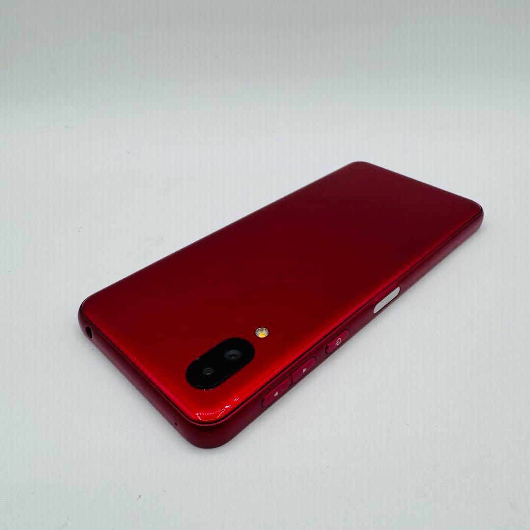 【美品】SHARP シンプルスマホ6 A201SH 本体 SIMフリー レッド