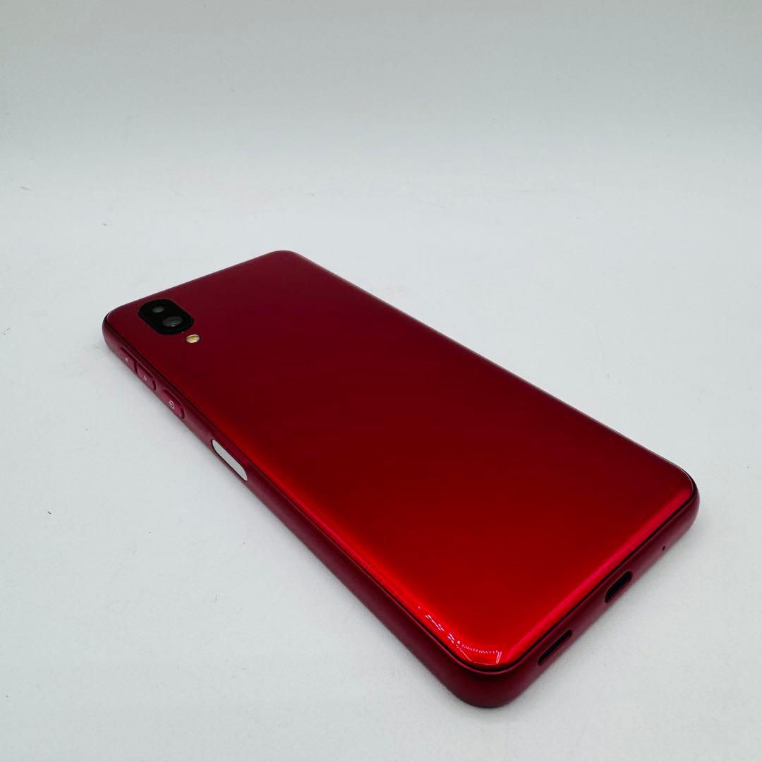 【美品】SHARP シンプルスマホ6 A201SH 本体 SIMフリー レッド