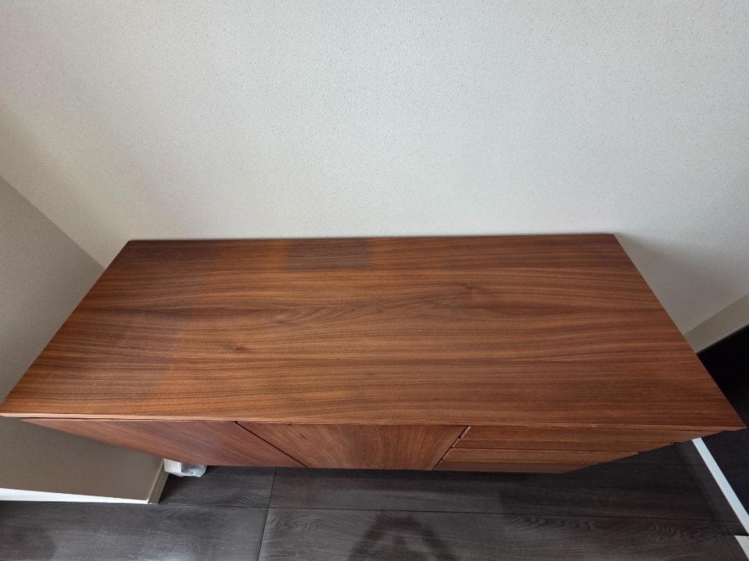 unico 木製キャビネット 2扉 ブラウン