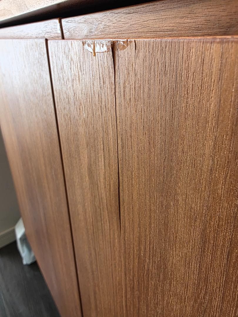 unico 木製キャビネット 2扉 ブラウン