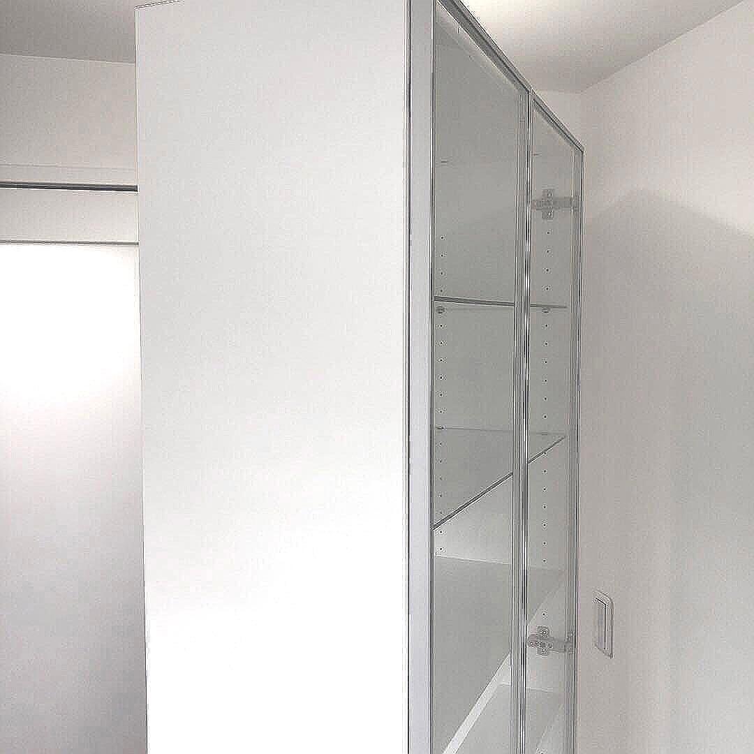 【匿名送料込】IKEAビリー / ホーグボー 本棚 ガラス扉ガラス棚板付き