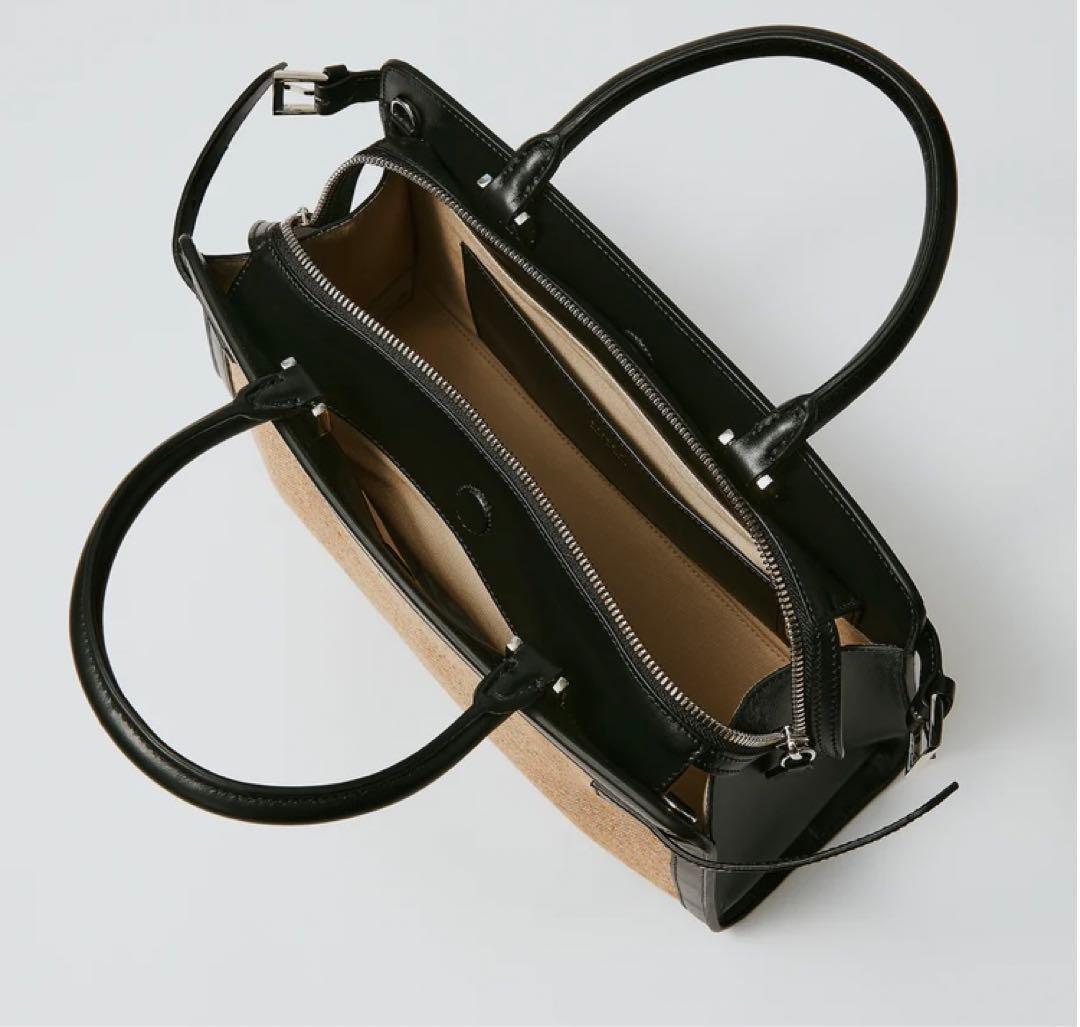 極美品　foxyフォクシー　キャンバス　レザー　本革　ショルダー　バッグ