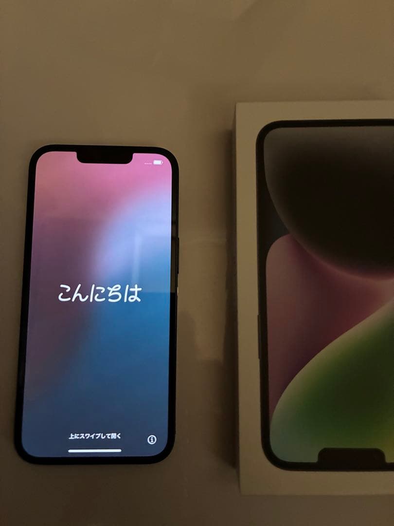 iPhone 14 ミッドナイト128GB、SIMフリー充電ケーブル付で全て正常