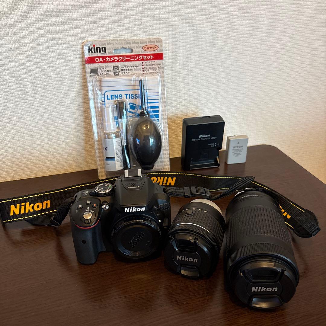 Nikon D5300 ショット数95枚！デジタル一眼レフカメラ レンズ2本付き