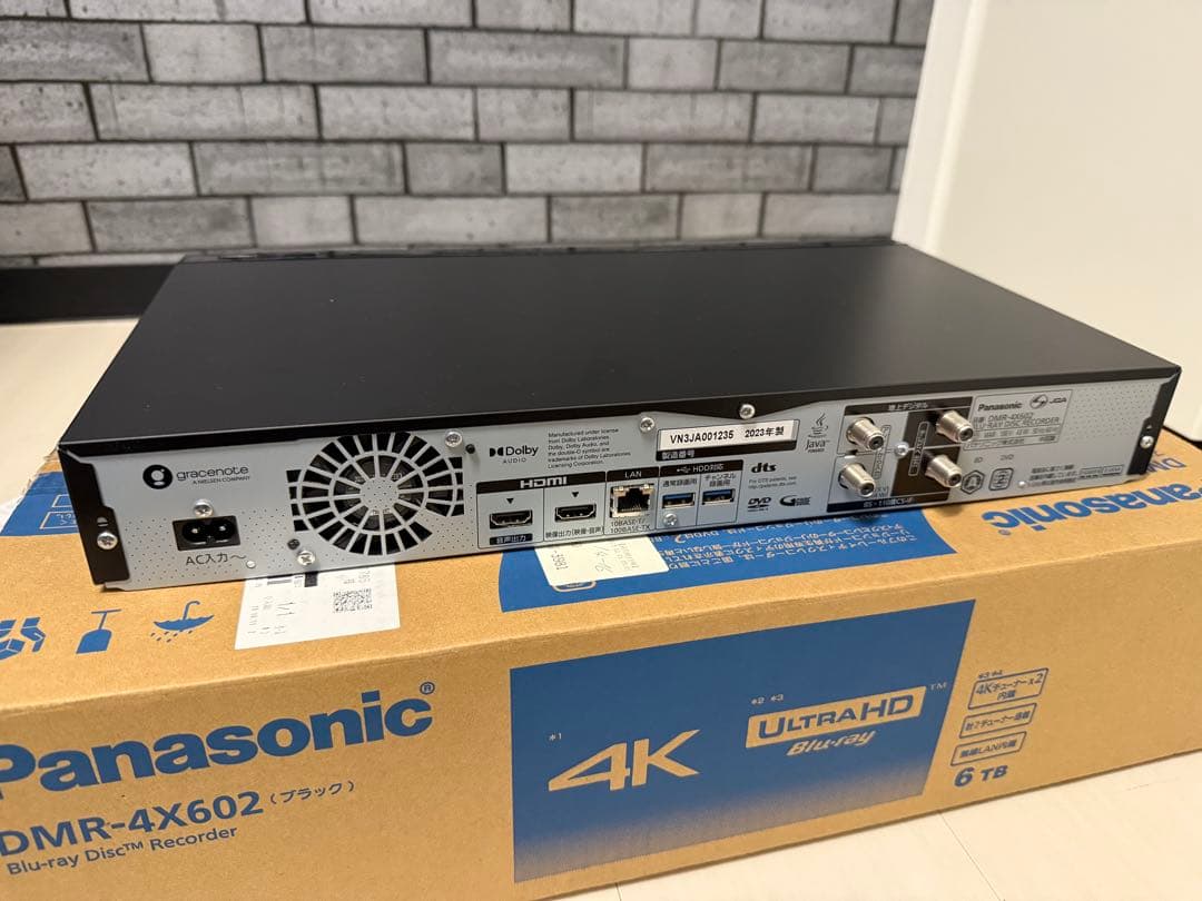 Panasonic DMR-4X602 6TB ブルーレイレコーダー