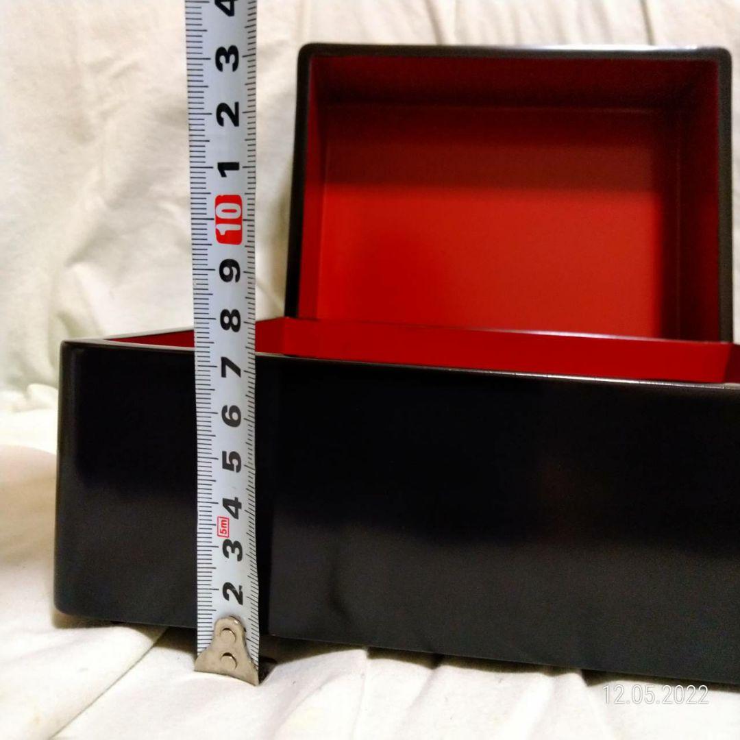 木製漆塗り　二段　重箱　輪島塗