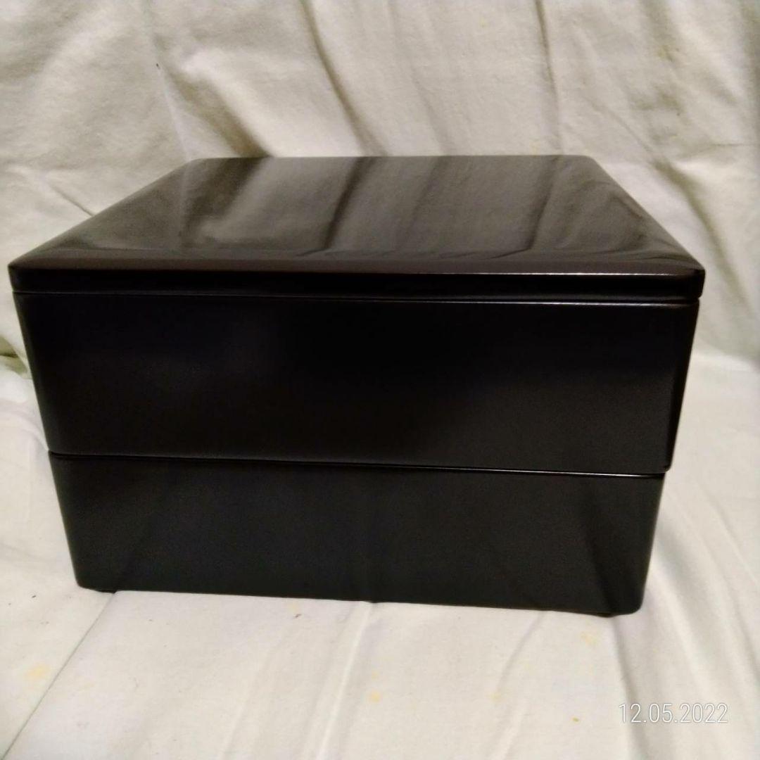 木製漆塗り　二段　重箱　輪島塗