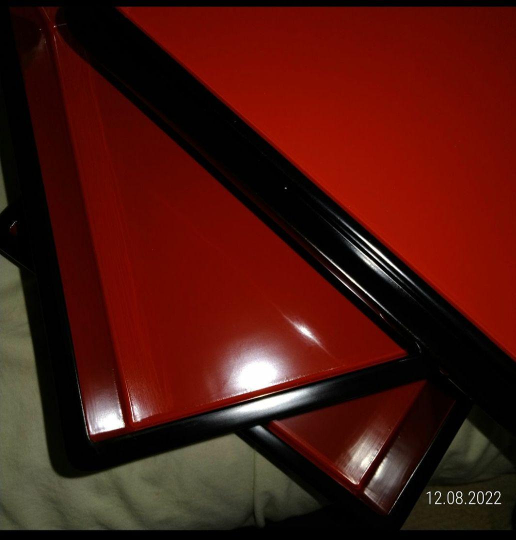 木製漆塗り　二段　重箱　輪島塗