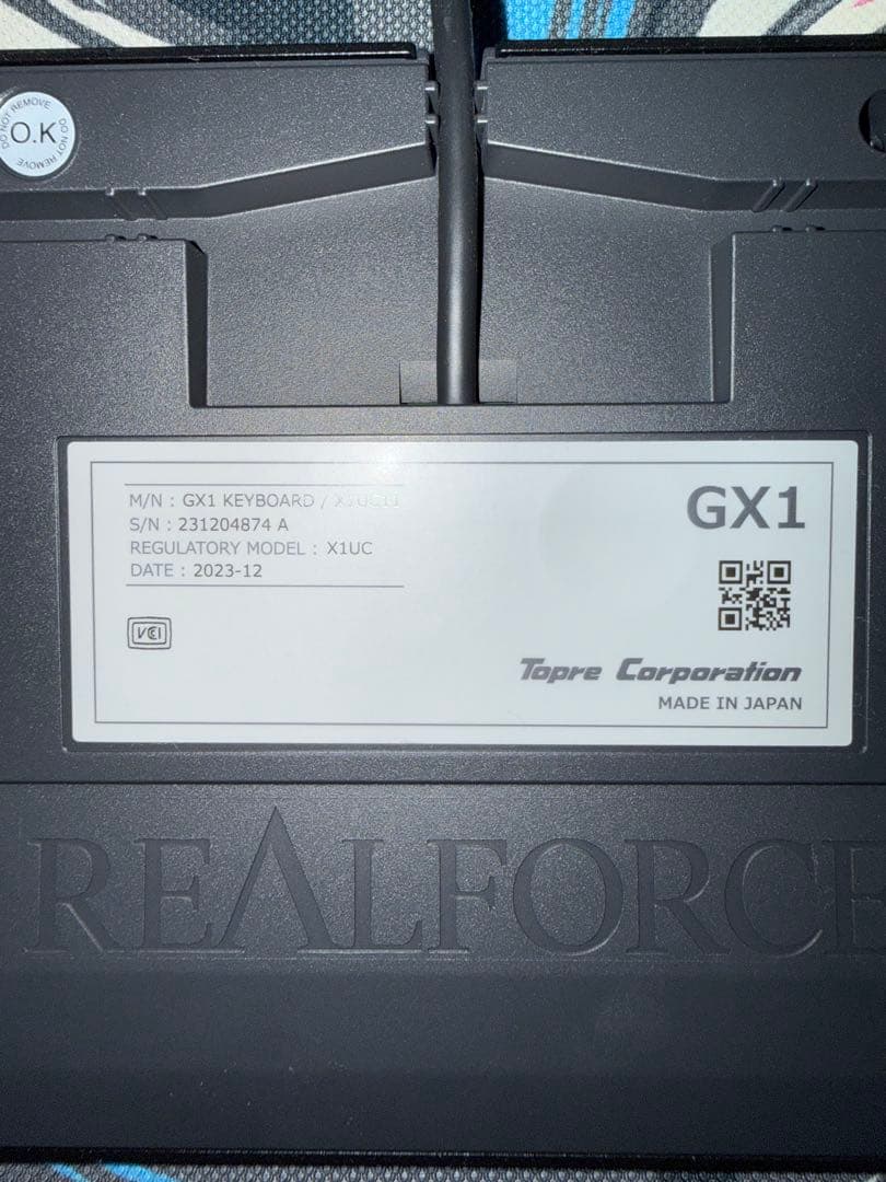 Ｙ.Ｙ REALFORCE GX1 RGBバックライトキーボード本体