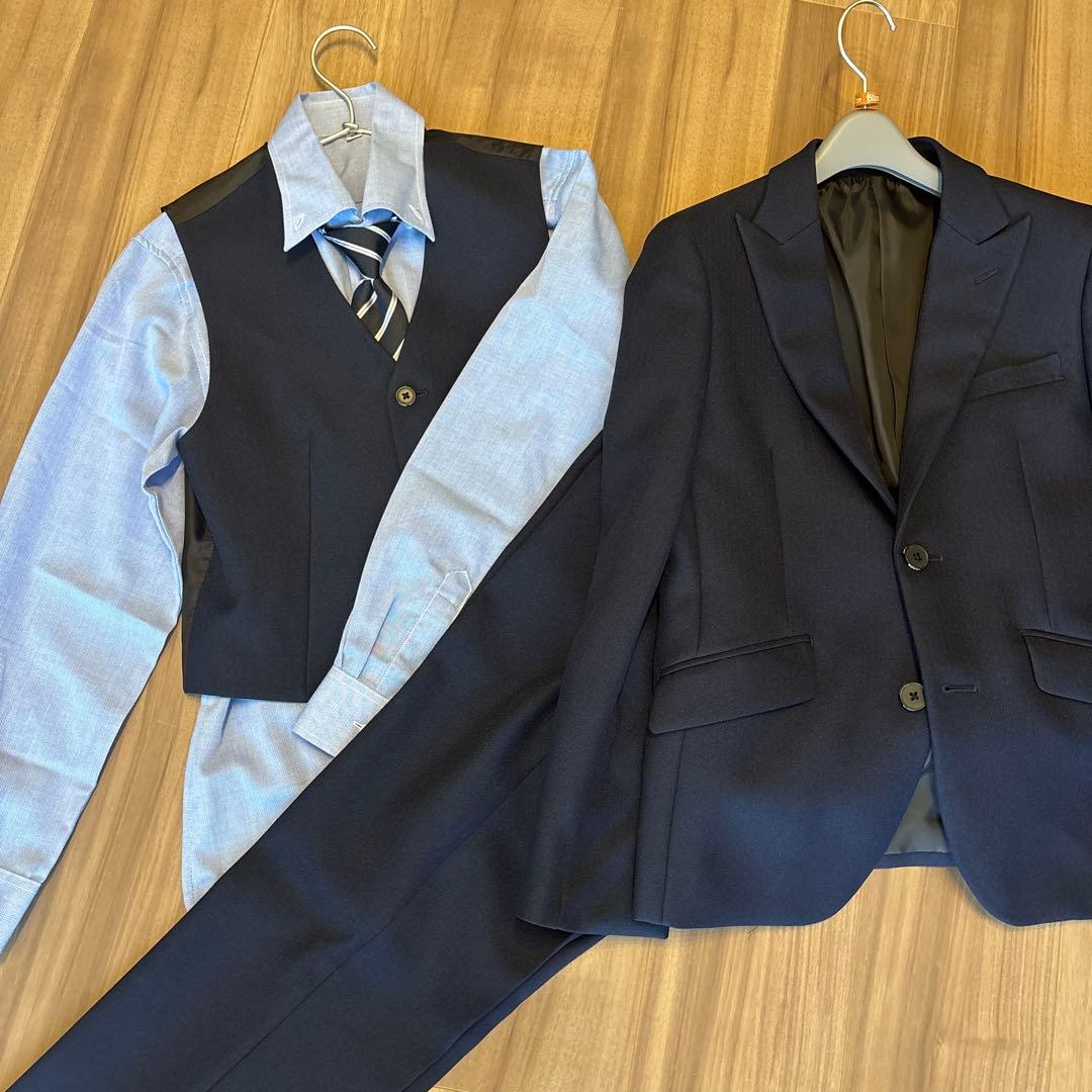 美品ネイビースーツ 150 5点セット