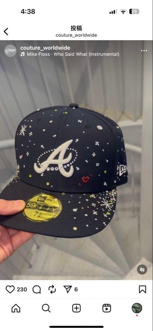 【無言即購入OK】【期間限定価格】ロゴ変更可能 ラッパー着用　ジュエルキャップ