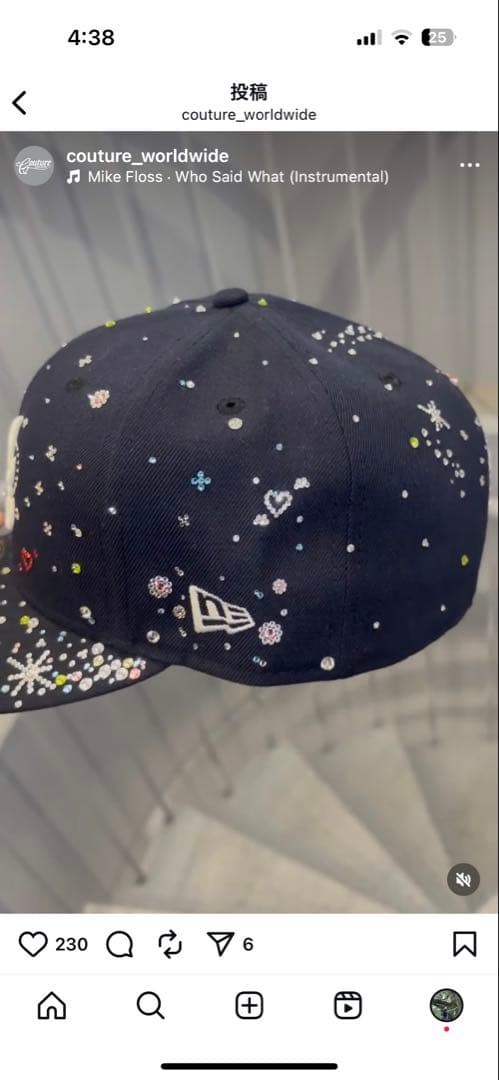 【無言即購入OK】【期間限定価格】ロゴ変更可能 ラッパー着用　ジュエルキャップ