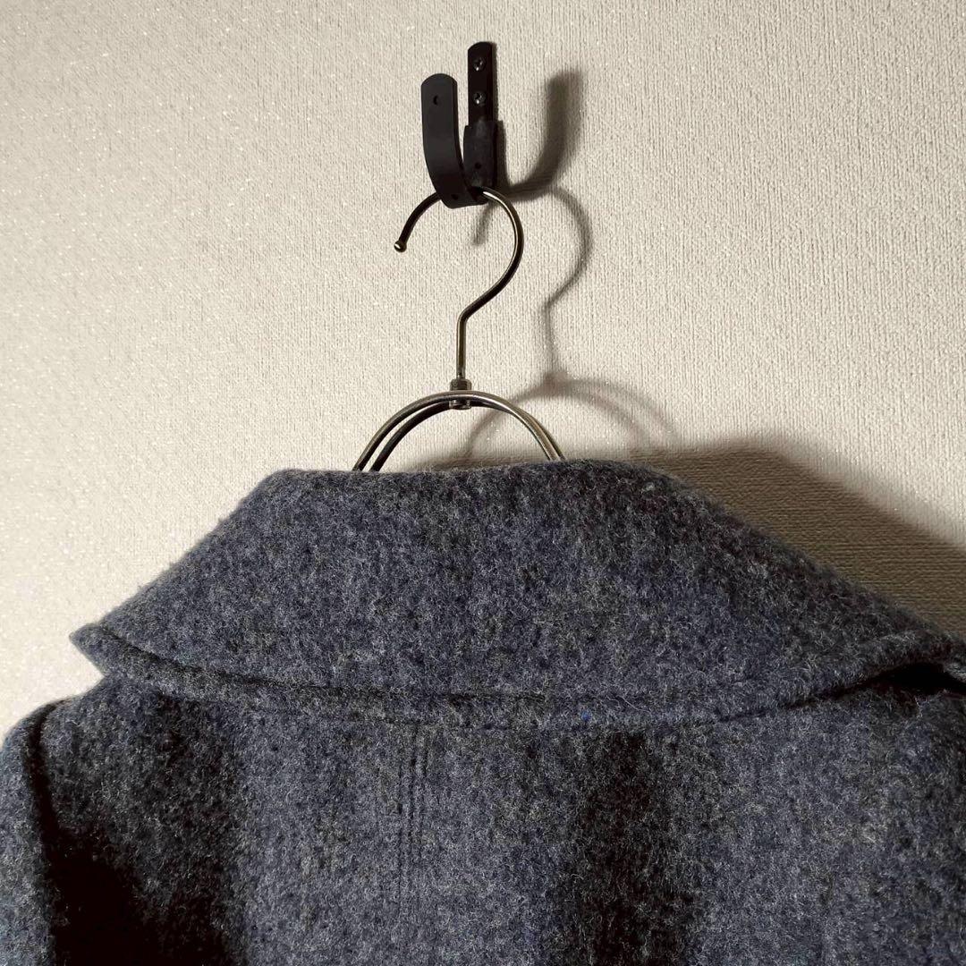 トリココムデギャルソン ショート丈Pコート ハーフビーバーコート ビッグカラー