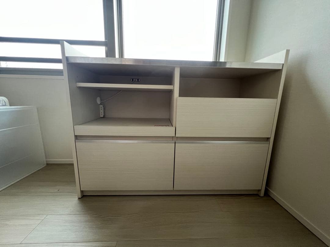 両面使える間仕切りカウンター (KM01CT120 ホワイト)