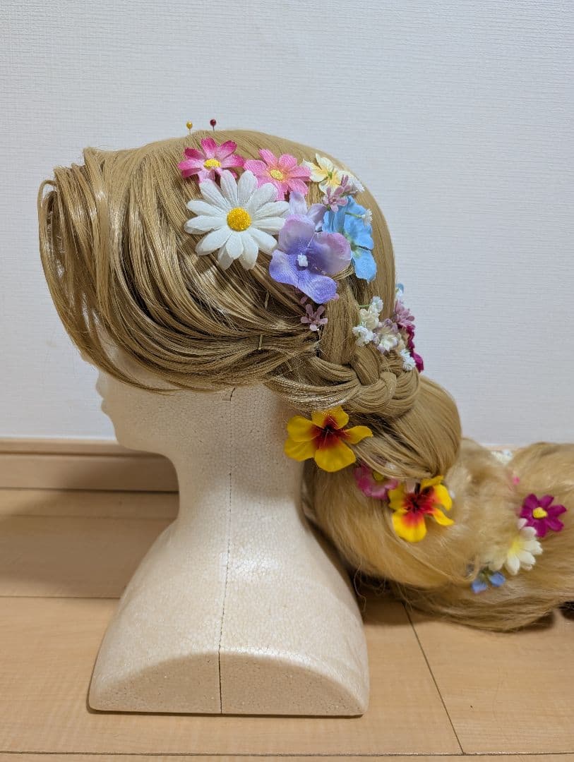 ラプンツェル　ウィッグ　Dハロ　仮装　コスプレ