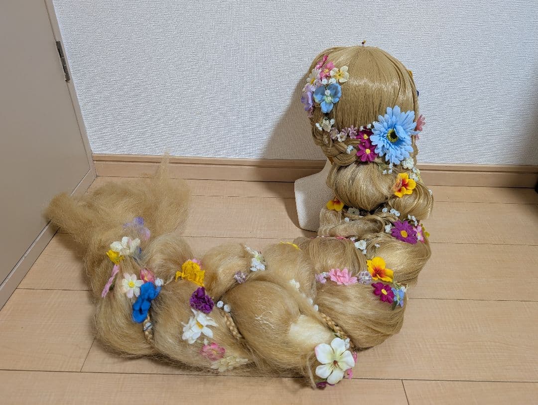 ラプンツェル　ウィッグ　Dハロ　仮装　コスプレ